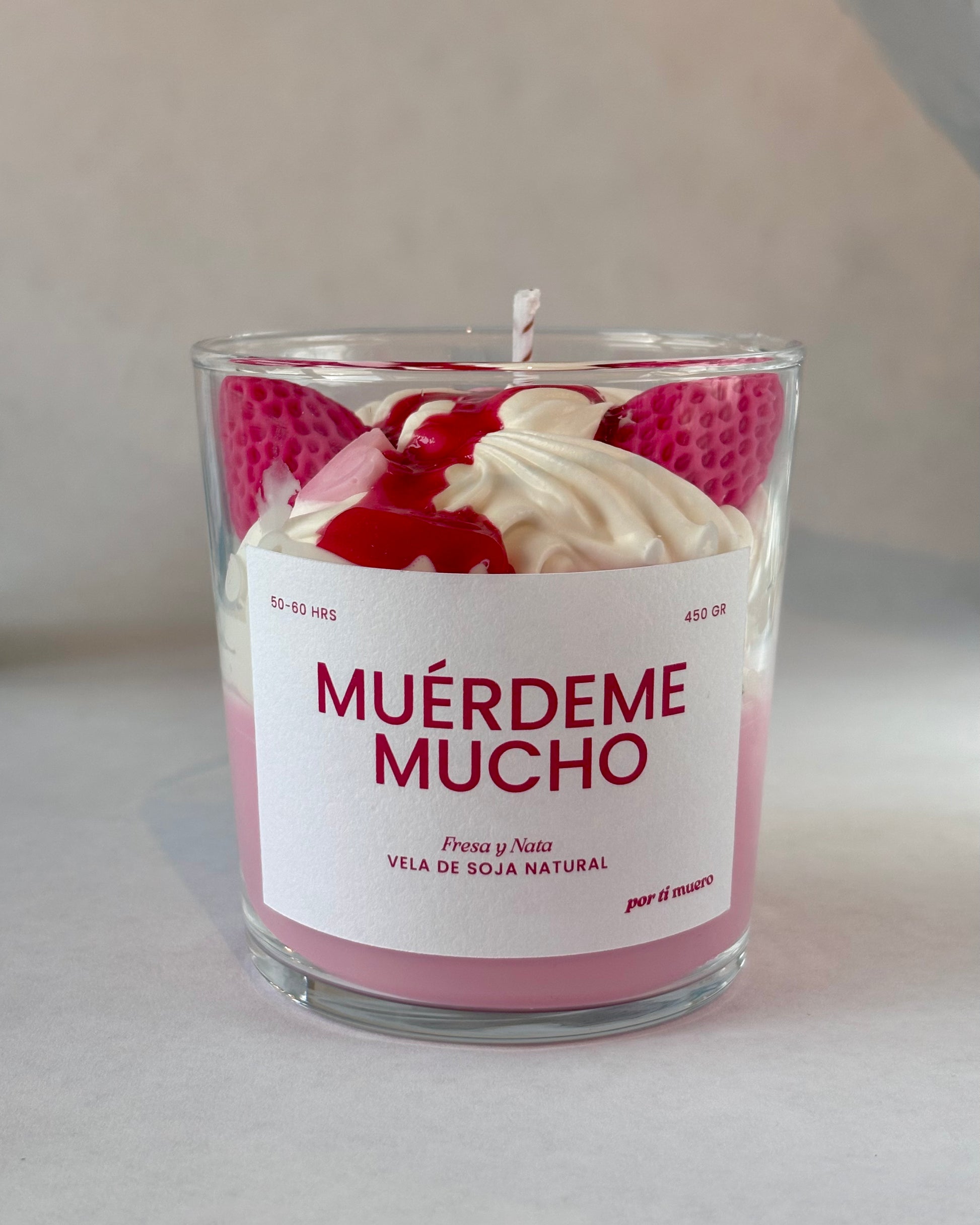 Vela de Postre Fresa y Nata