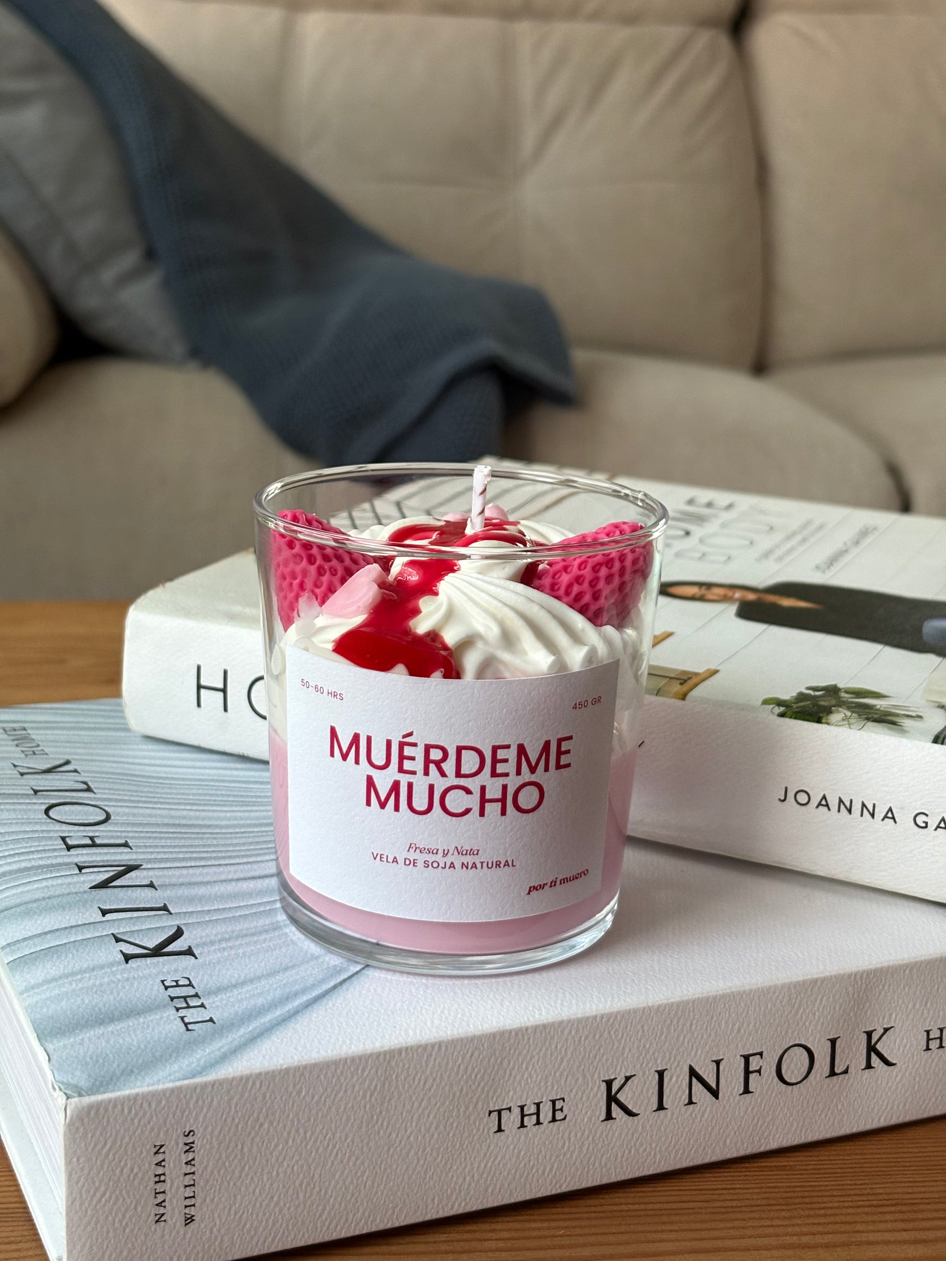 Vela de Postre Fresa y Nata