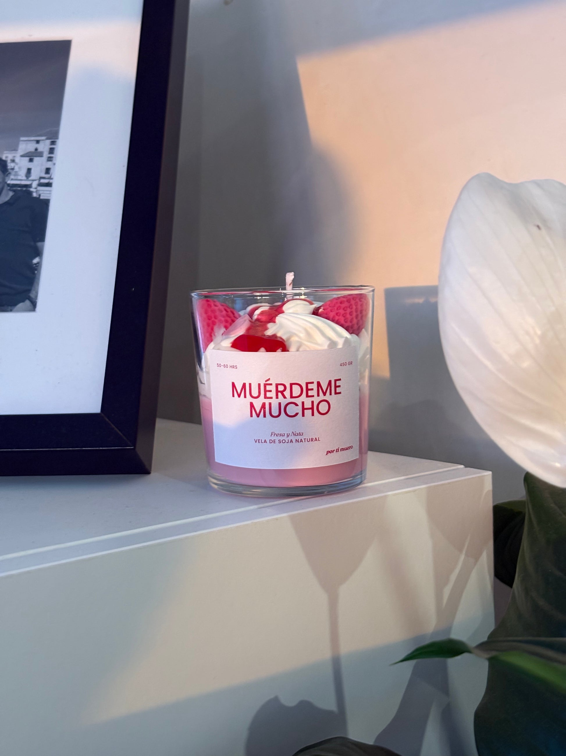 Vela de postre Fresa y Nata